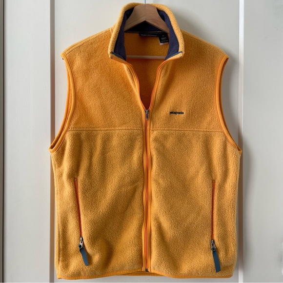 Patagonia Other - Vintage Patagonia  Full Zip Yellow Fleece Vest Men’s Size Medium Made In USA